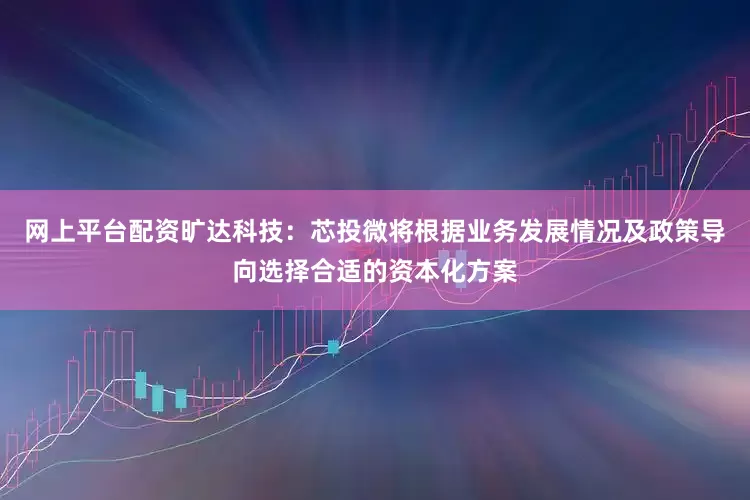 网上平台配资旷达科技：芯投微将根据业务发展情况及政策导向选择合适的资本化方案